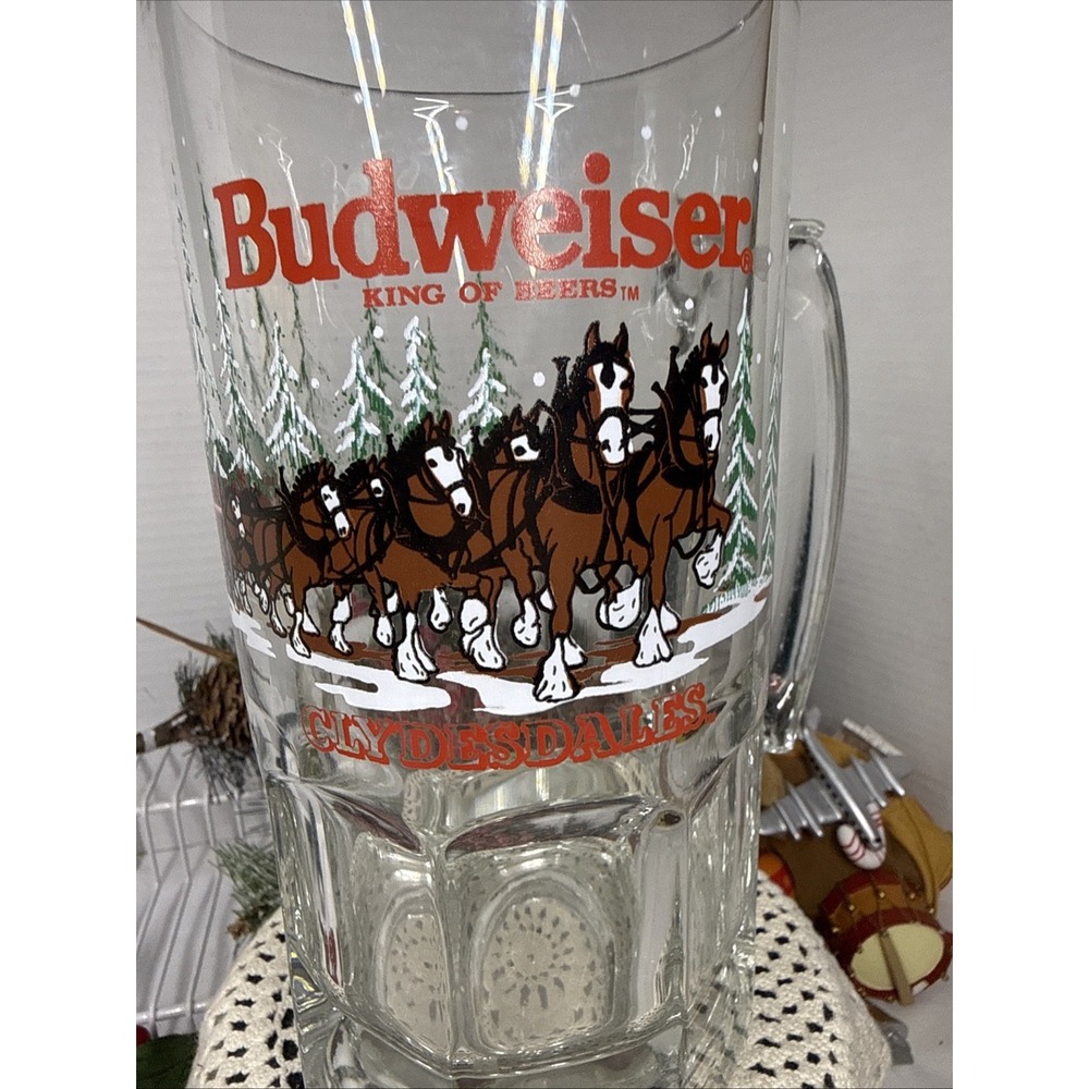 1989 8" Budweiser Clydesdales Beer Mug